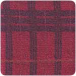 Felt/Boiled Wool  Tartan pattern red
